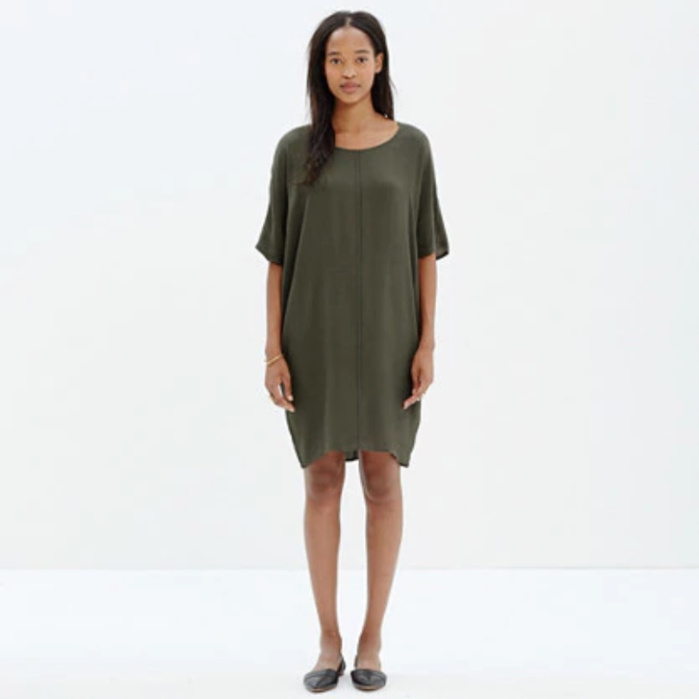 Madewell Army Green Shift Dress